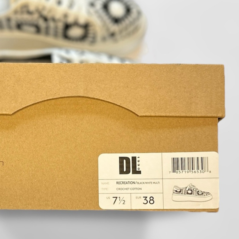 NIB Dirty Laundry Recreation Crochet Sneaker in Black & White - Women's Size 7.5 - Picture 2 of 7